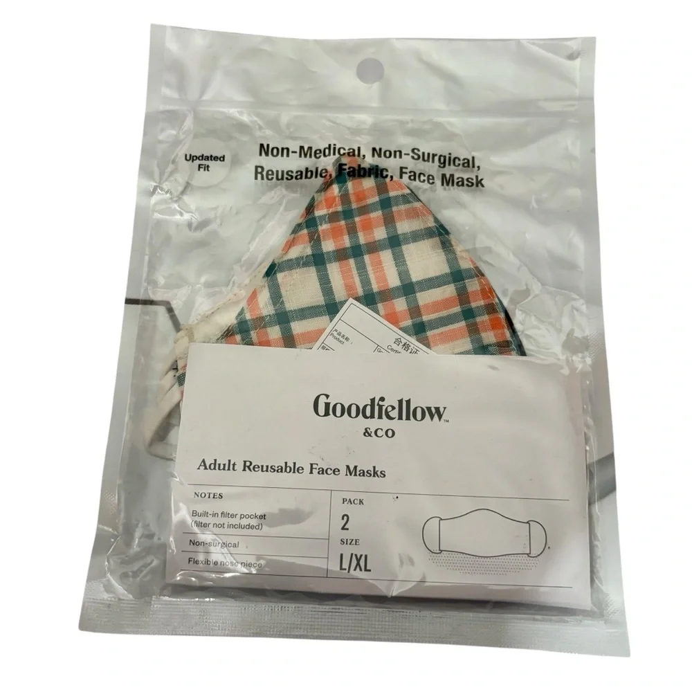Goodfellow & Co. NWT L/XL 6 adult reusable face masks